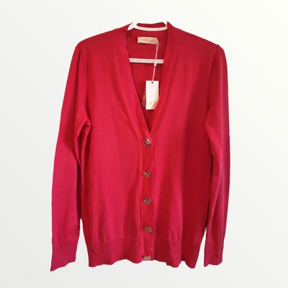 Tory Burch Sweaters - New TORY BURCH Coral Cardigan in Size Large - NWT